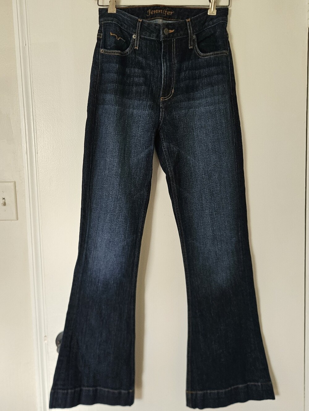 Kimes Ranch Jennifer Jeans Womens 4/32 Dark Wash Flare Western USA Made Country